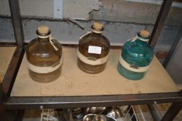 3 Glass Display Bottles