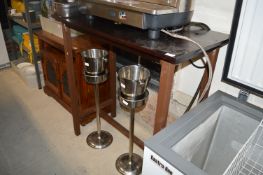 High Level Dark Wood Table