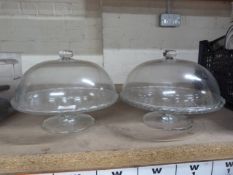 *2 Glass Cake Stands
