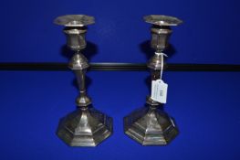 Pair of Sterling Silver Candlesticks - London 1908