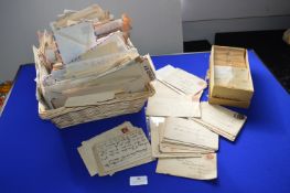 British Postal Letters, Air Mails, etc. plus a Box of Glassines