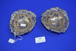 Pair of Silver Dishes - London 1895, ~186g total