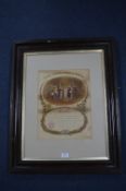 Ancient Order of Druids 1909 Framed Certificate