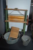 Vintage Triang Washing Set; Mangle, Wash Tubs, and a Wash Board