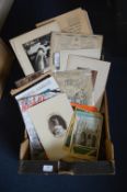 Box of Vintage Magazines and Ephemera