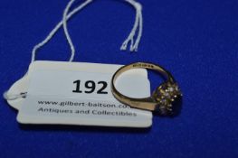 9k Gold Ring with Sapphire Size: M 2.7g gross