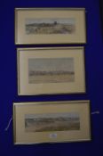 Three Framed Watercolours of Rhyl North Wales date