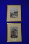 Two Continental Watercolour Studies by Charlotte a