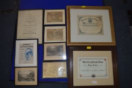 Framed Prints, Maps and Certificates