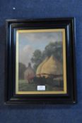 Framed Oil on Canvas - Willerby Farmstead by J.H. Bruce 1913