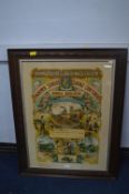 Monmruthshire & South Wales Colliere Framed 1908 Certificate