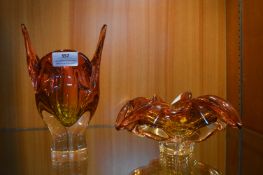 Two Murano Art Glass Vases