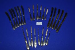 Fruit Knives and Manicure Accessories with Hallmarked Sterling Silver Handles