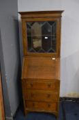 Edwardian Oak Bureau Bookcase