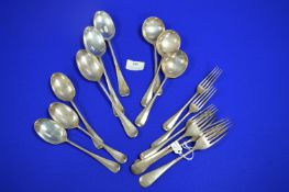 Fifteen Piece Silver Cutlery Three Place Set - Sheffield 1934, 33oz total