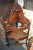 Inlaid Mahogany Corner Wash Stand