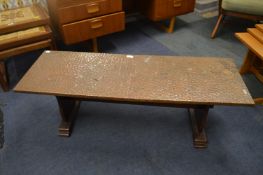 1970's Beaten Copper Topped Coffee Table