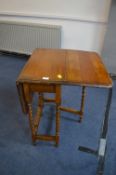 Edwardian Oak Barley Twist Drop Leaf Occasional Table (AF)