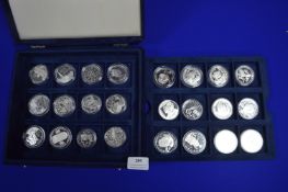 The Official ECUs Twenty-Four Silver Coins in Presentation Case