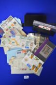 Vintage Stamps, Letters, Air Mail, etc. plus Royal Mail Boxed Stamp Sets