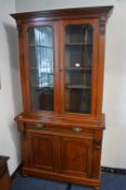 Victorian Mahogany Glazed Front Bookcase