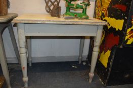 Victorian Painted Pine Kitchen Side Table
