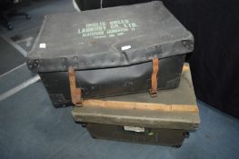 Two Vintage Laundry Trunks