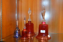 Cranberry Glass Bells, etc.