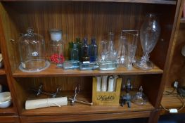 Chemists Lab Equipment; Bottles, Microscope, etc.
