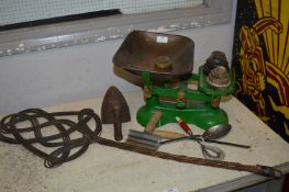 Vintage Grocers' Scales plus Kitchenalia