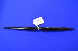 Victorian Black Glass Double Sided Hat Pin