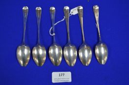 Set of Six Georgian Silver Teaspoons ~112g total