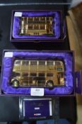 Corgi Special Edition Gold Plated Tram and Bus