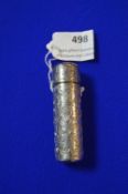 Hallmarked Sterling Silver Scent Bottle with Glass Liner - Chester 1886