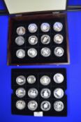 Dianna Princess of Wales Twenty-Four Commemorative Sterling Silver Coin Collection