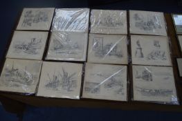 Twelve Hull Architects' Pencil Drawings by F.R. Watkinson 1938