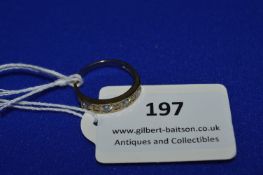 9k Gold Ring with CZs Size: O ~2.2g gross