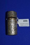 Hallmarked Sterling Silver Scent Bottle with Glass Liner - London 1891