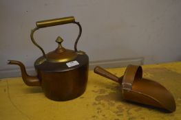 Victorian Copper Kettle and a Scoop