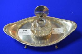 Hallmarked Silver Inkstand - London 1903, ~185g silver weight