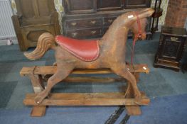 1960's Wooden Rocking Horse