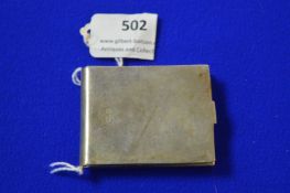 Hallmarked Sterling Silver Matchbook Cover - Birmingham 1922, 32g