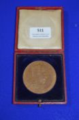 1902 Bronze Coronation Medal Edward VII with Original Case