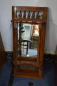 Mahogany Mirrored Wall Shelf