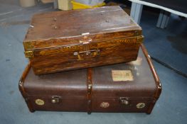 Two Vintage Travel Trunks