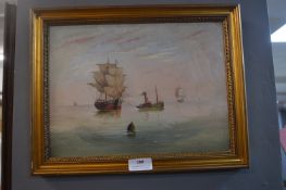 Framed Oil on Board Maritime Scene by E.K. Redmore