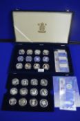 Royal Mint Queen Mothers Centenary Collection Twenty-Four Sterling Silver Coins