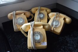 Four GPO Cream Telephones