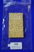 Small Victorian Carved Ivory Chinese Card Case