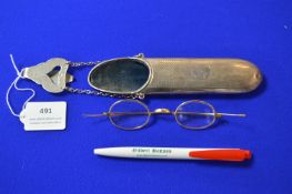 Hallmarked Sterling Silver Spectacle Case with Belt Clip ~59g gross